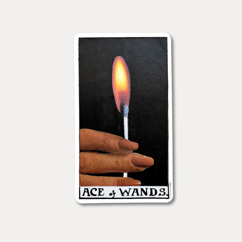 Ace of Wands Original Card Art & Tarot Deck Bundle
