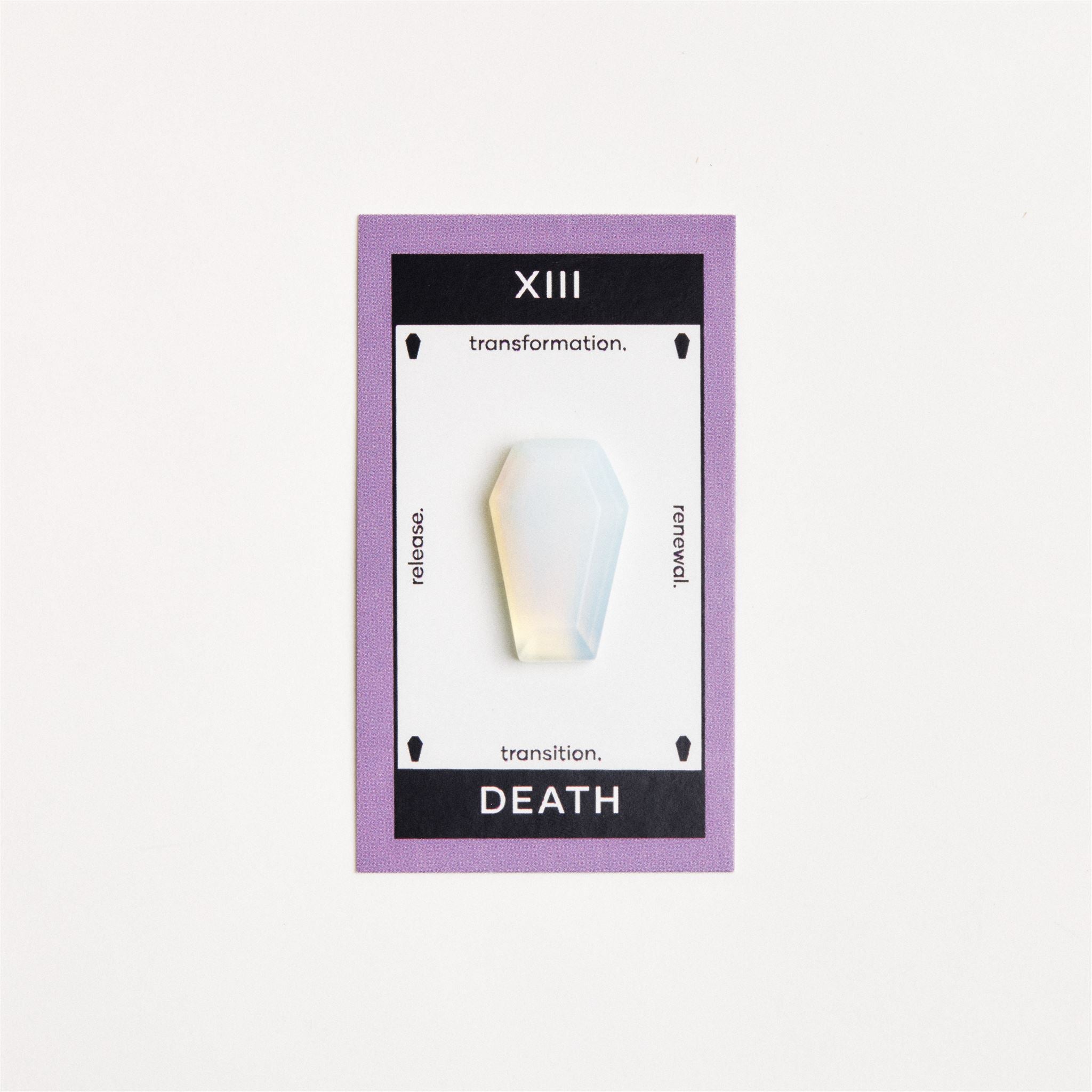 Opalite coffin shaped crystal