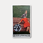 Queen of Pentacles Original Card Art & Tarot Deck Bundle
