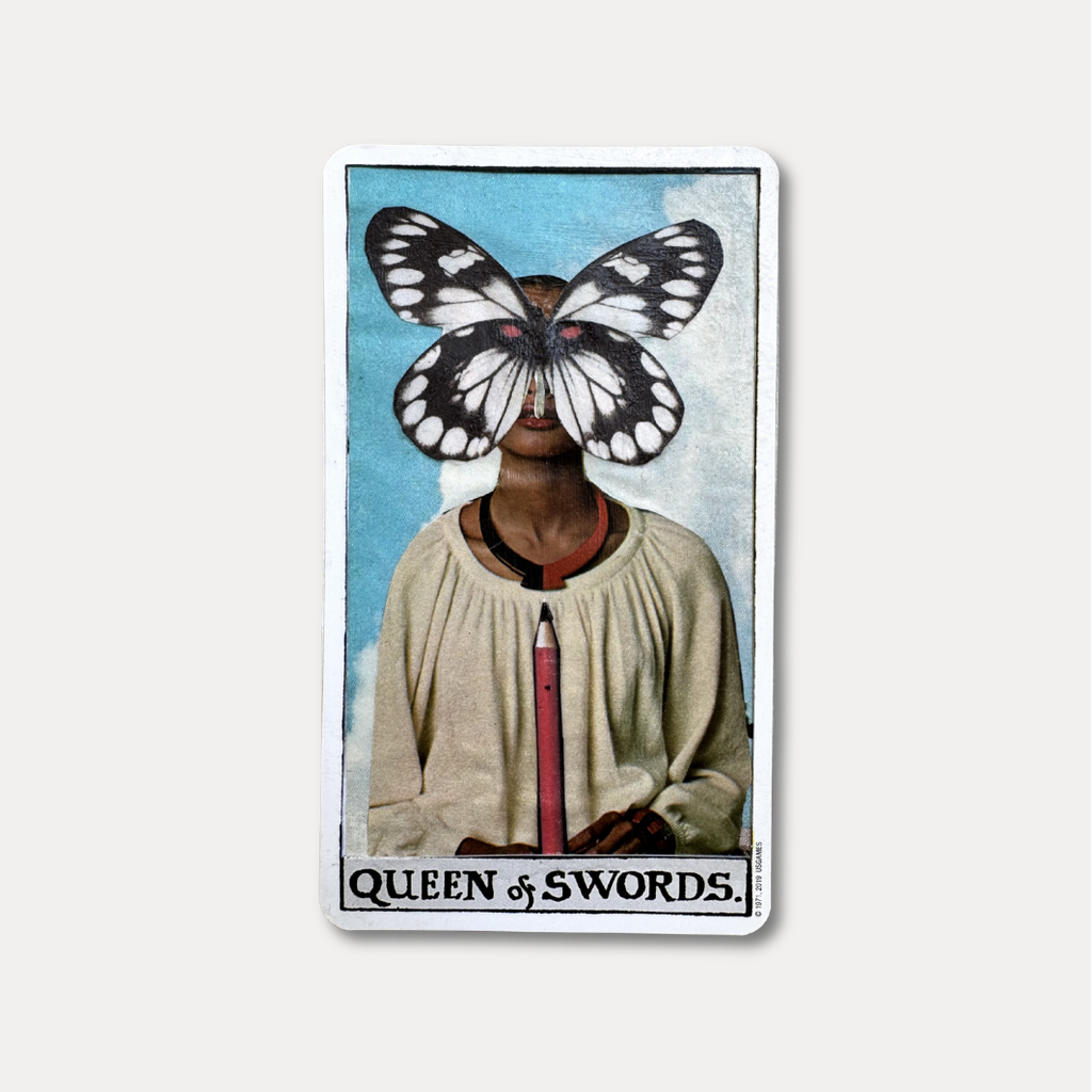 Queen of Swords Original Card Art & Tarot Deck Bundle